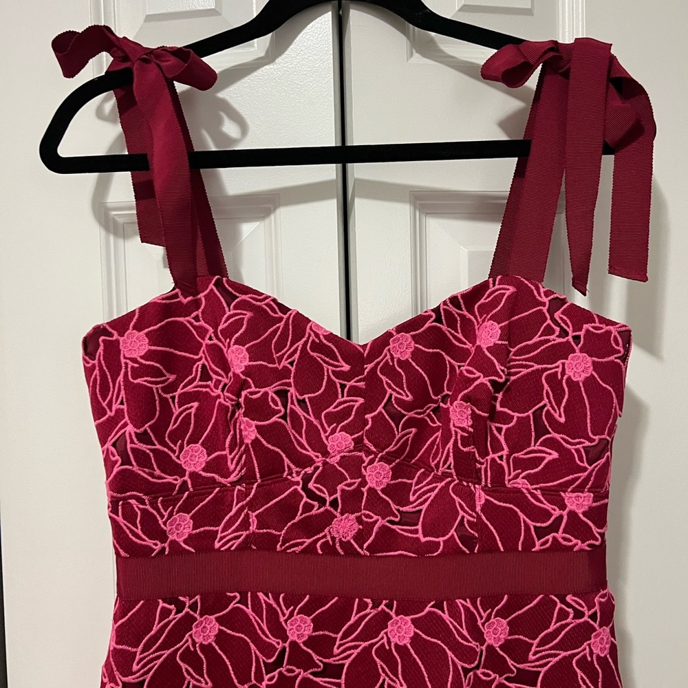 J.Crew Pink Eyelet Midi Dress w/ Flounce Hem (Size 6) - Picture 5 of 12